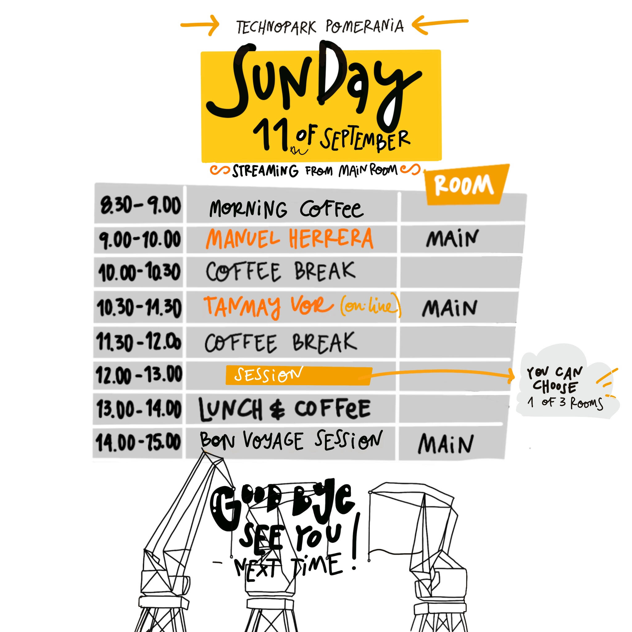 Sunday's Sketchnote Camp Agenda