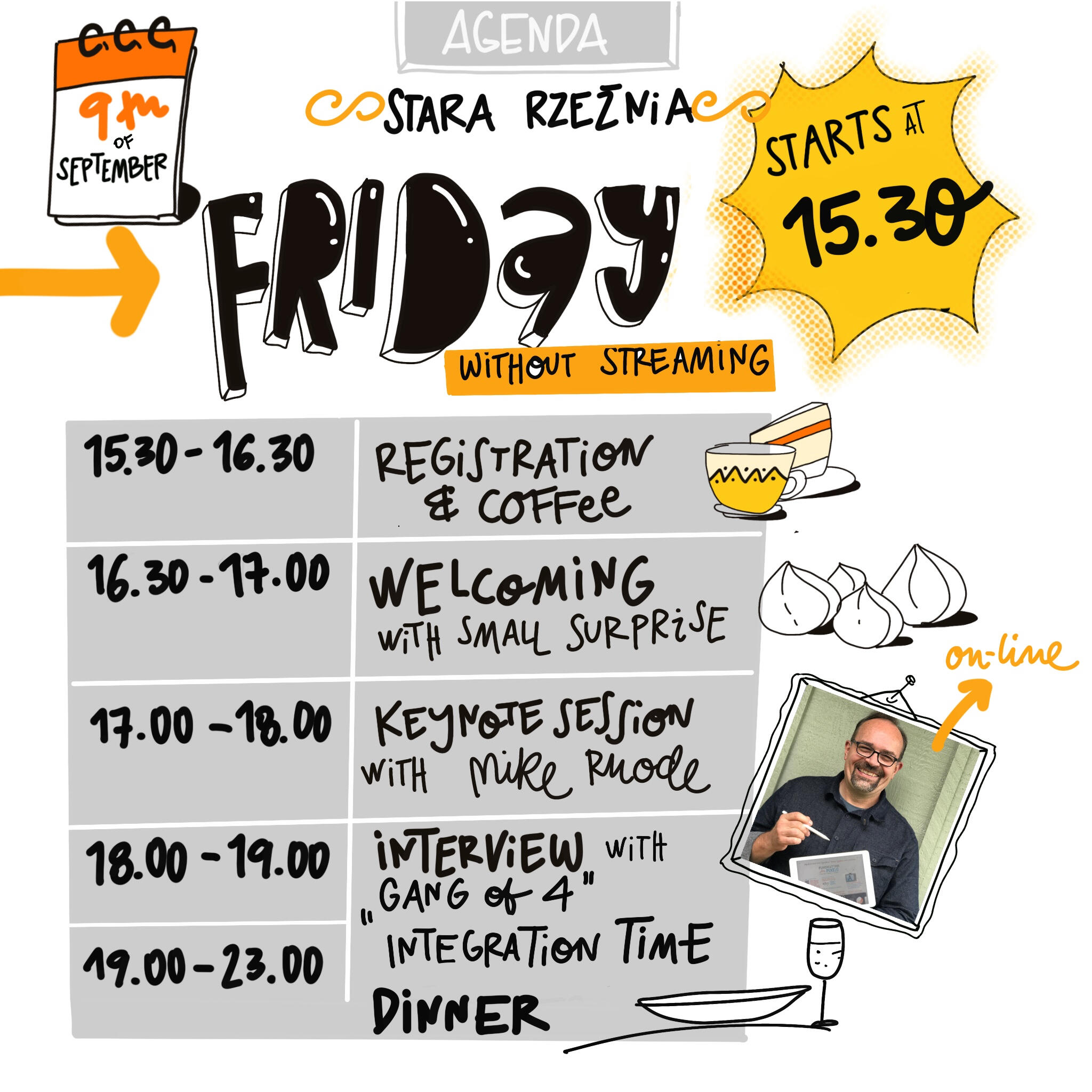 Friday's Sketchnote Camp Agenda